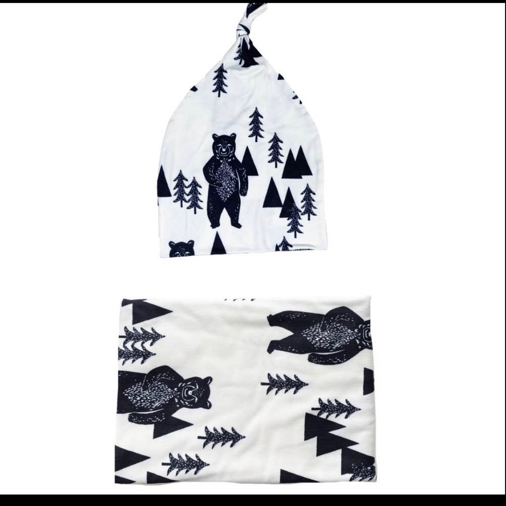 Swaddle set with hat